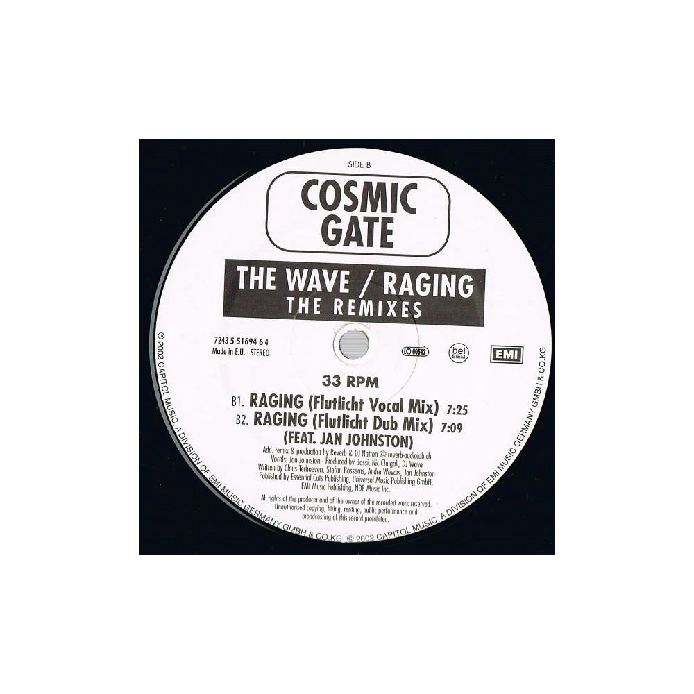 Cosmic Gate ‎– The Wave / Raging (The Remixes) 