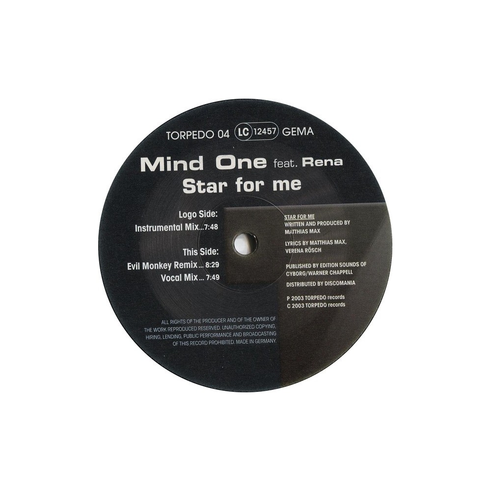 Mind One Feat. Rena ‎– Star For Me 