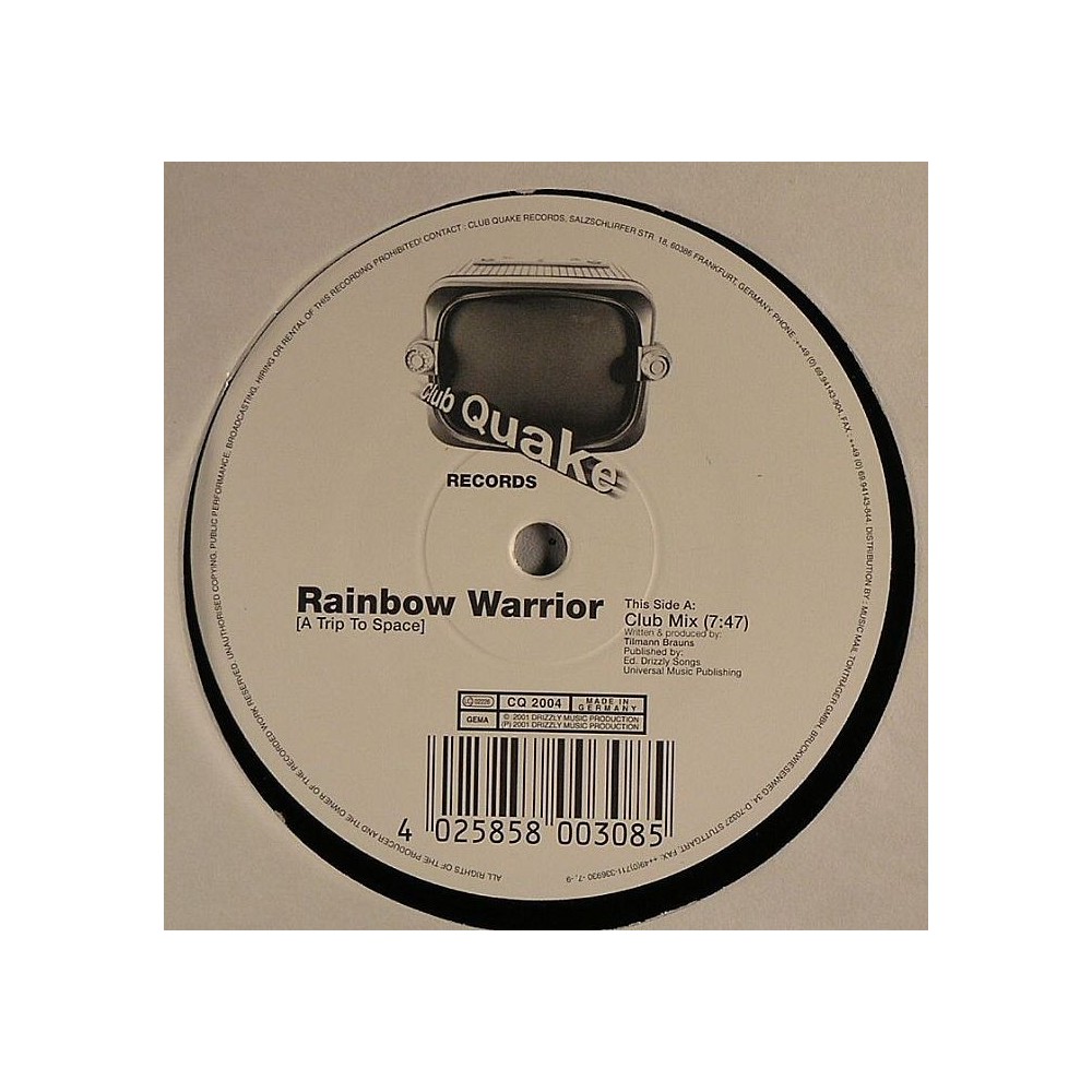 Rainbow Warrior ‎– A Trip To Space