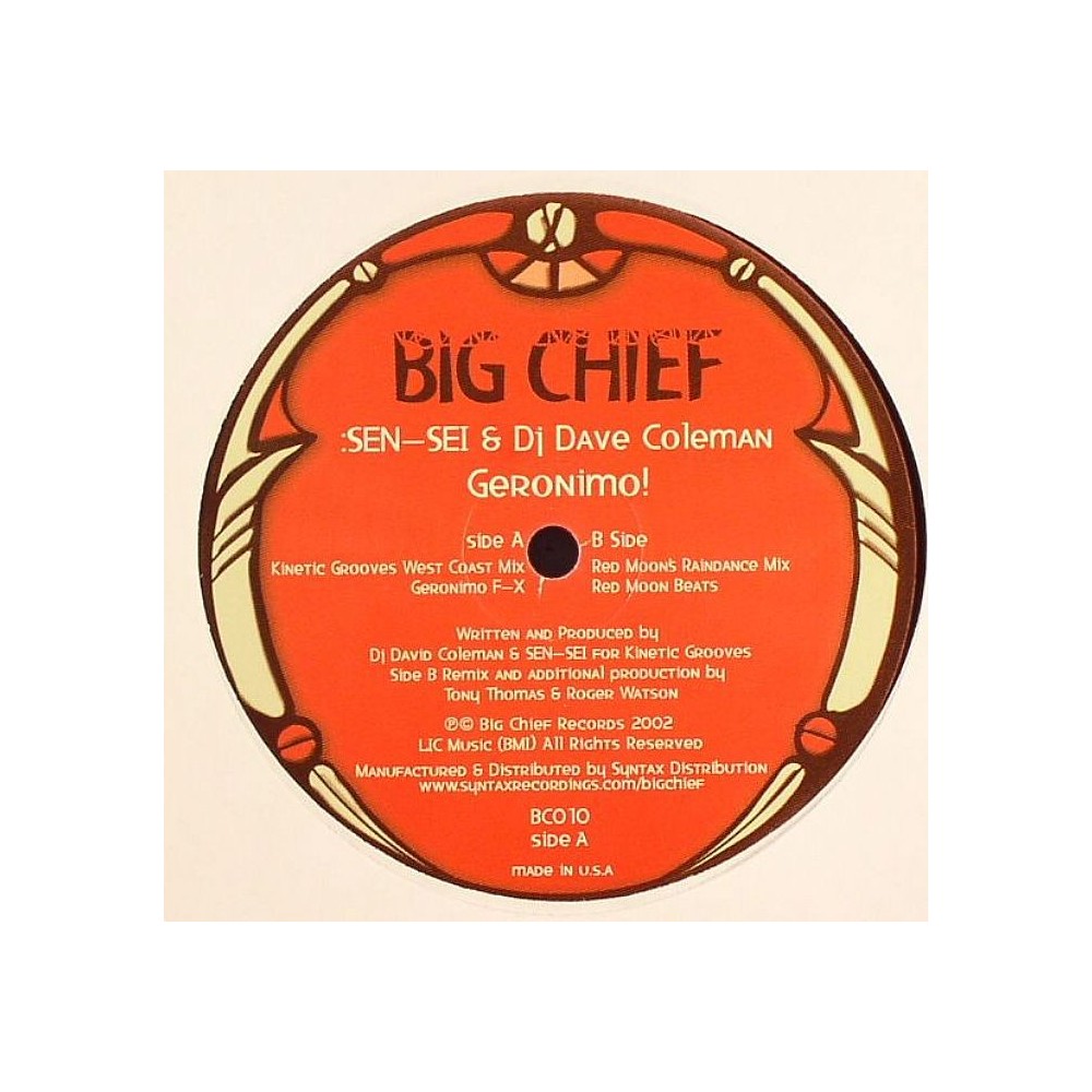 Sen-Sei & David Coleman ‎– Geronimo