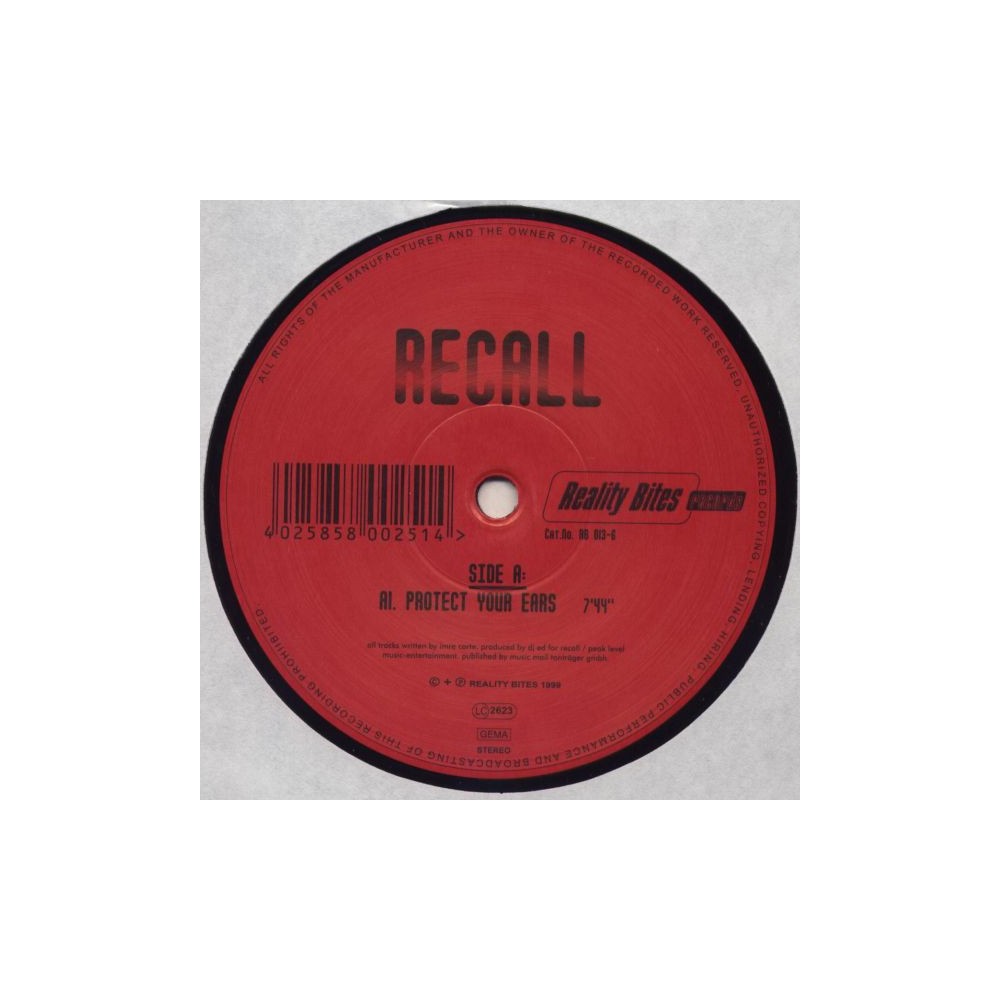 Recall ‎– Protect Your Ears
