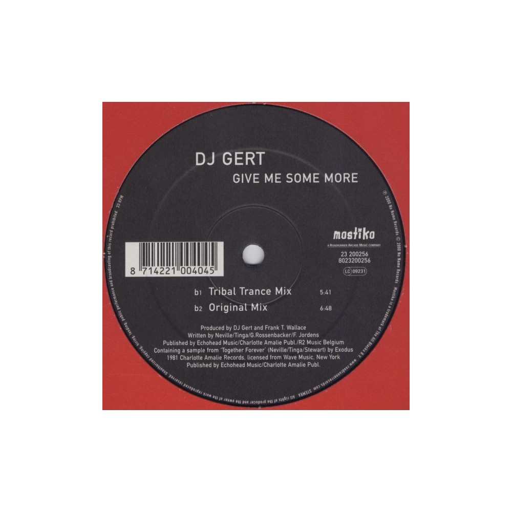 DJ Gert ‎– Give Me Some More (MOSTIKO)