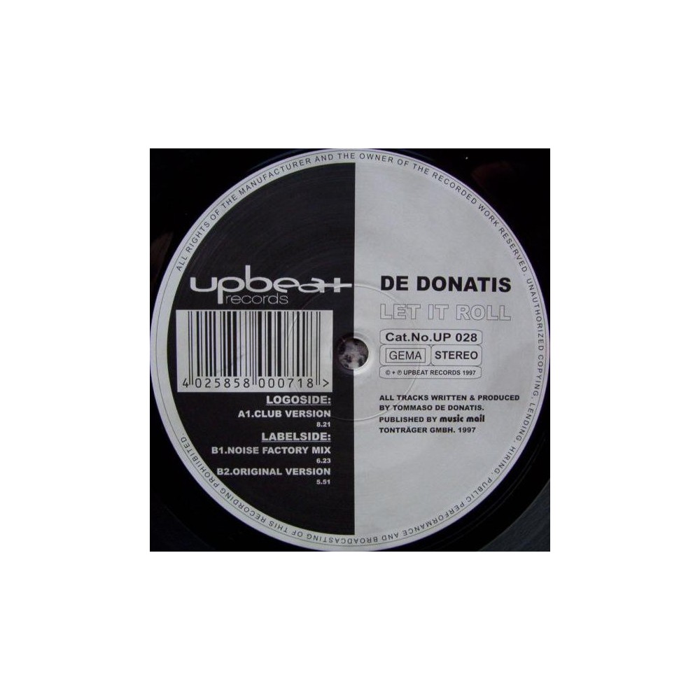 De Donatis ‎– Let It Roll 
