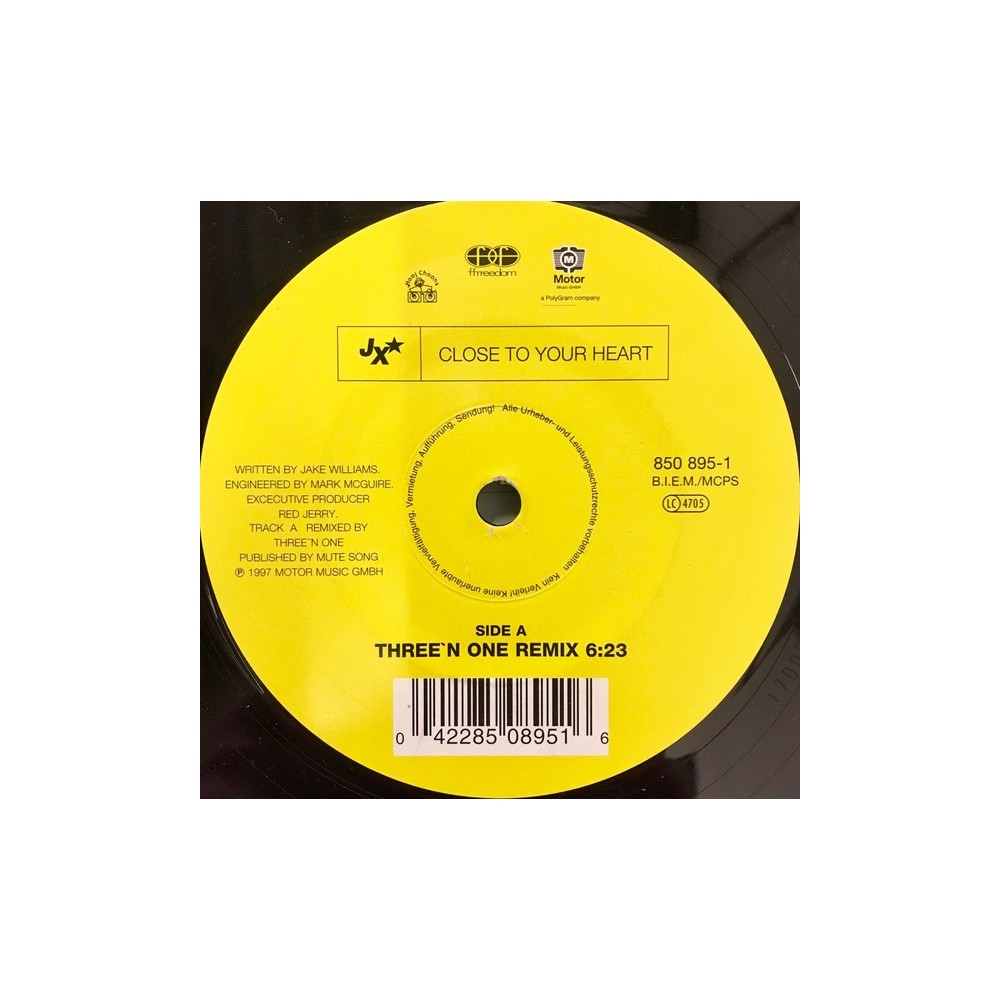 JX ‎– Close To Your Heart (EDICIÓN ALEMANA¡)