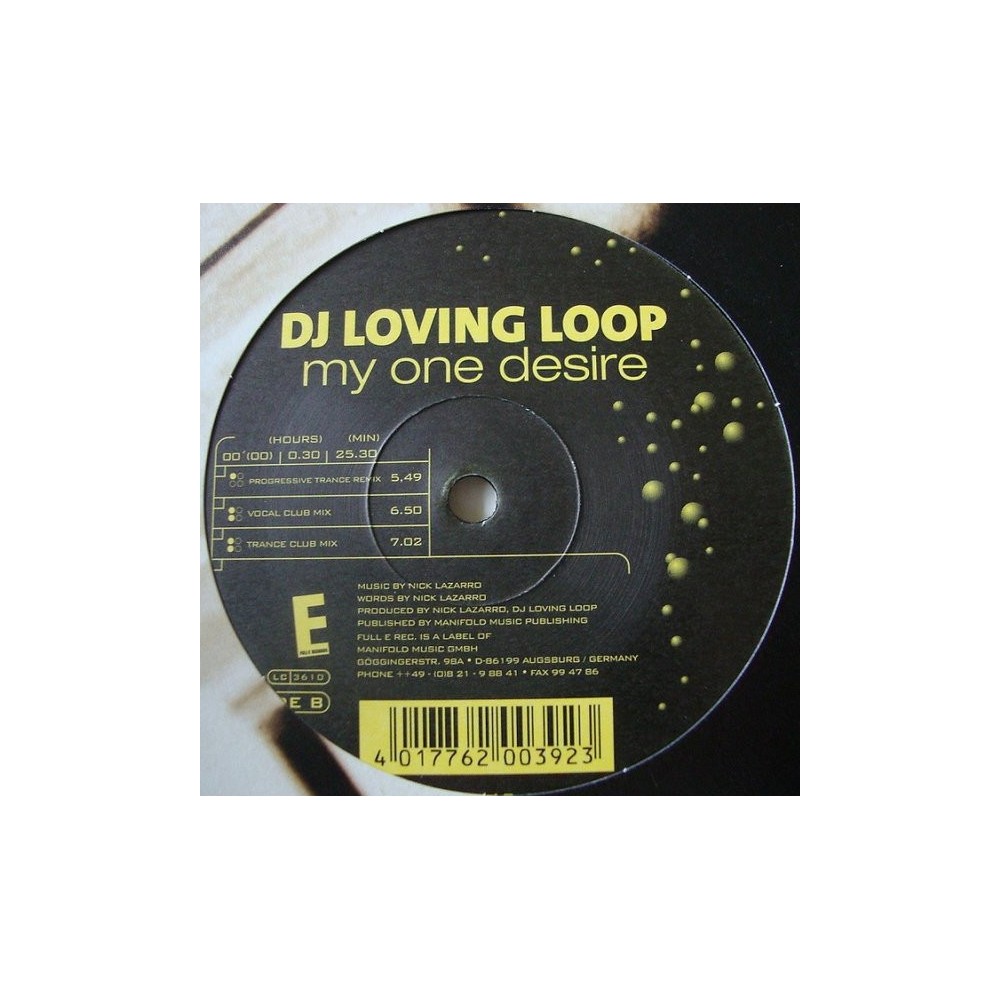 DJ Loving Loop – My One Desire 