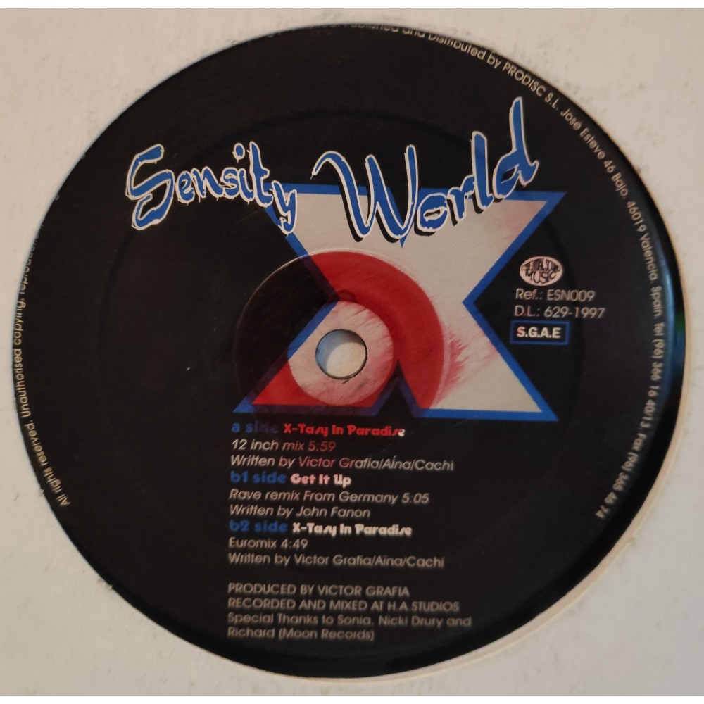 Sensity World ‎– X-Tasy In Paradise (DISCO ORIGINAL¡¡¡)