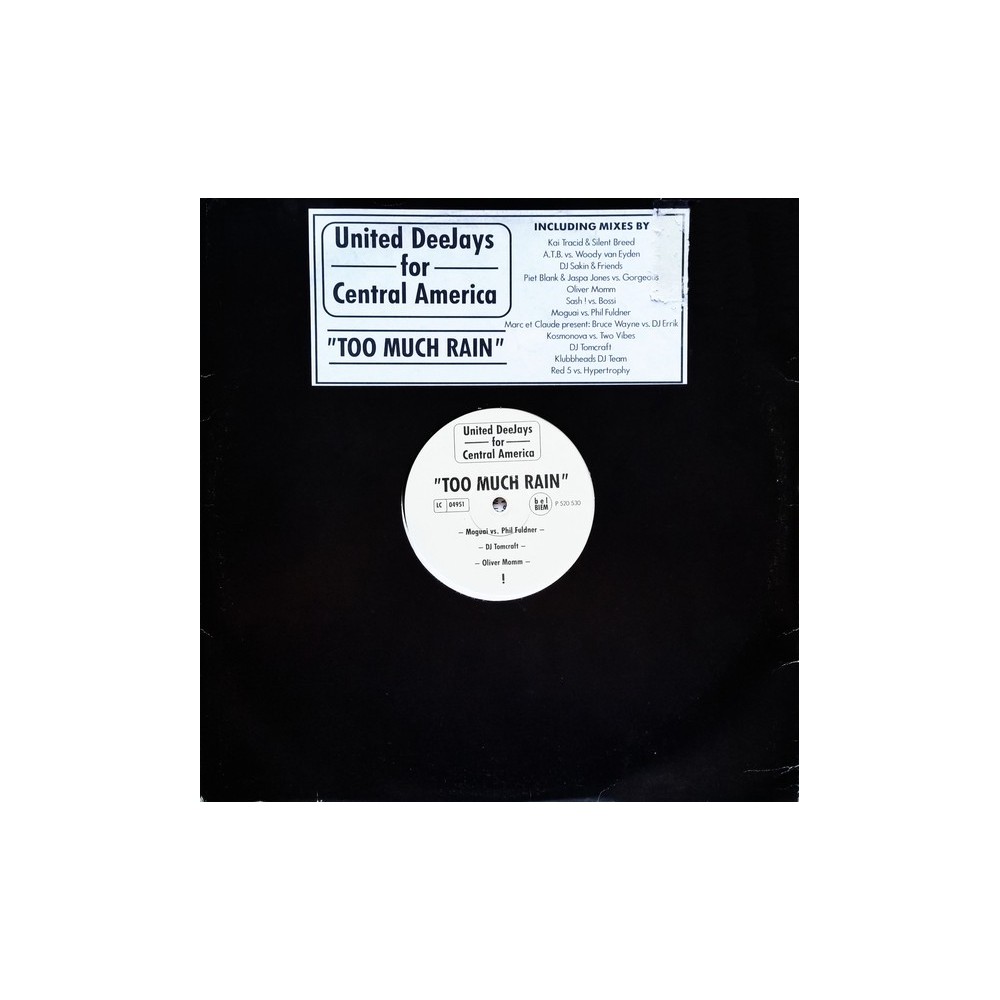 United Deejays For Central America ‎– Too Much Rain (COLOGNE)