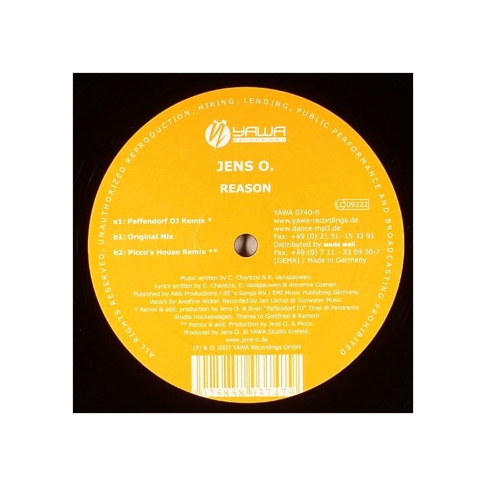  Jens O. ‎– Reason