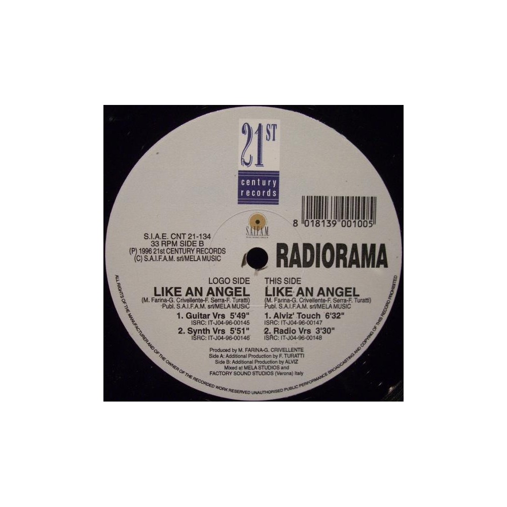 Radiorama - Like An Angel (IMPORT)