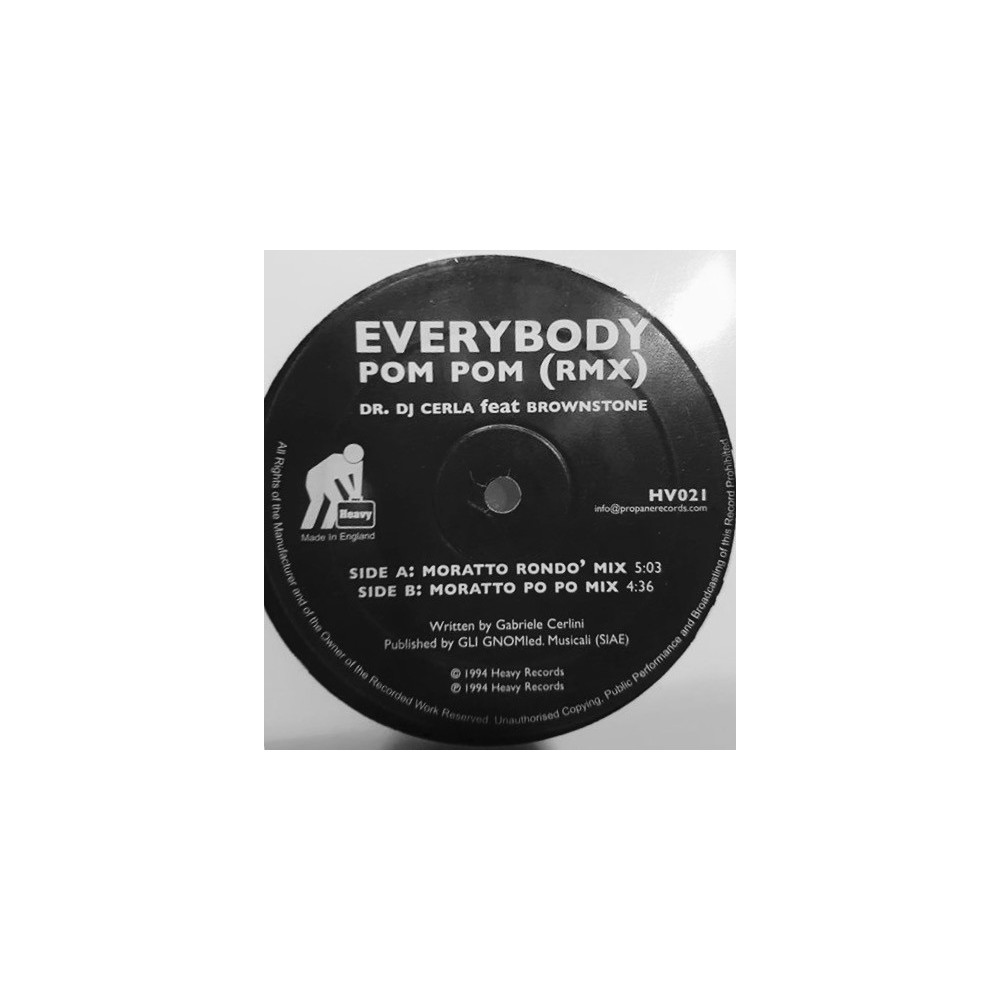 Dr. DJ Cerla feat. Brownstone  ‎– Everybody Pom Pom (Remix)