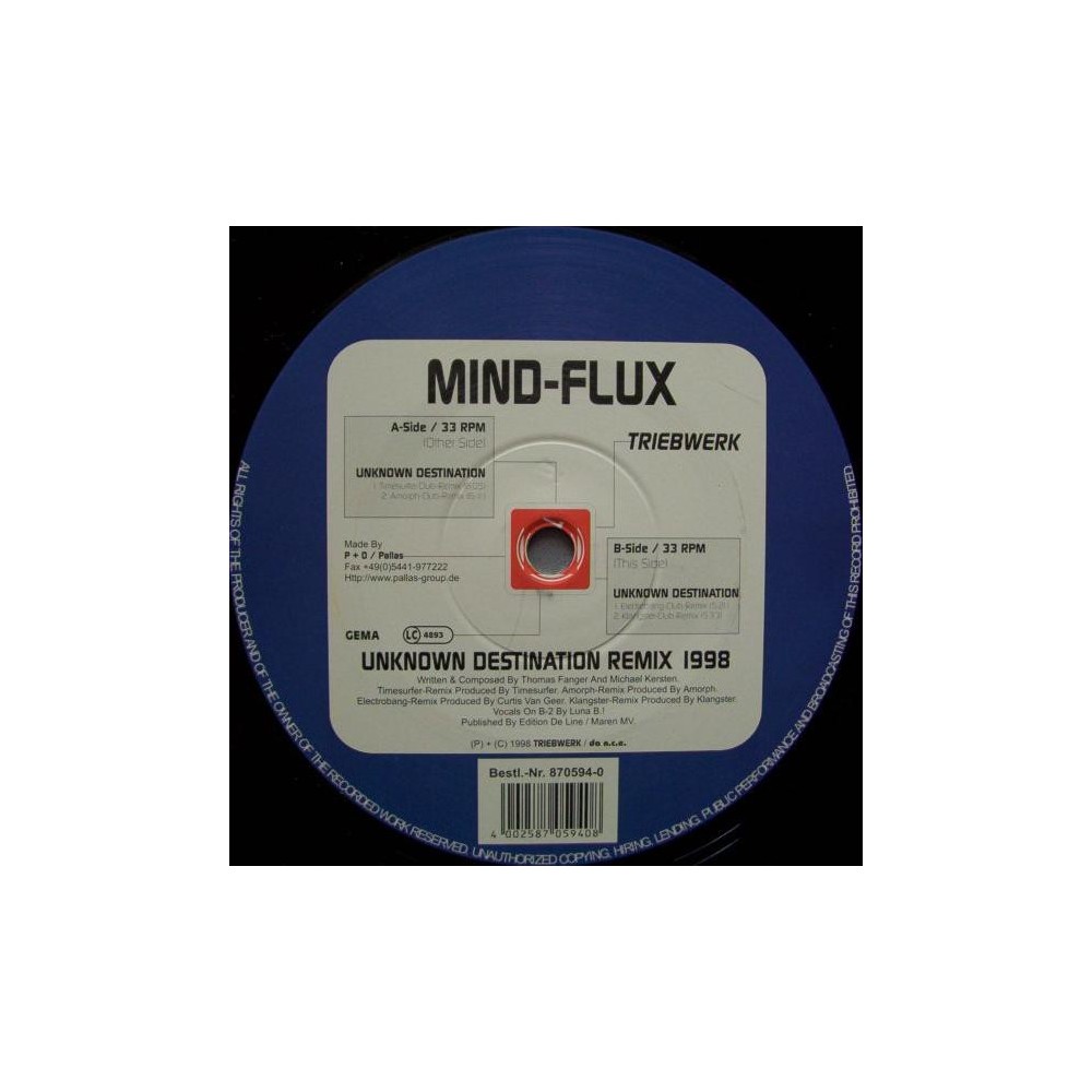 Mind-Flux ‎– Unknown Destination Remix 1998