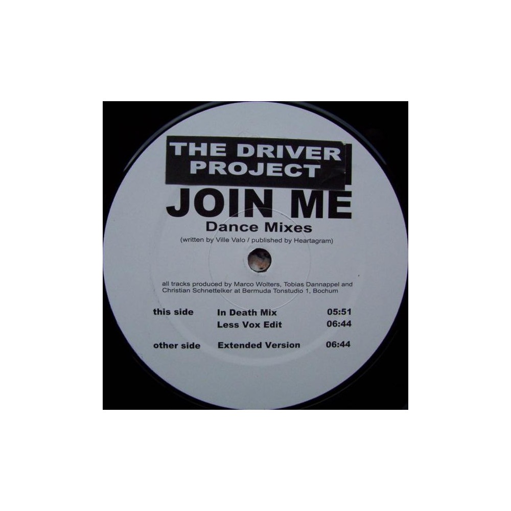 The Driver Project ‎– Join Me (Dance Remixes)