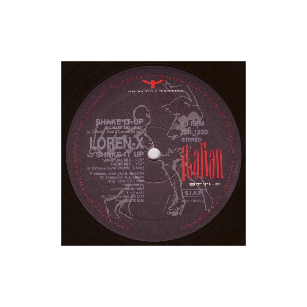 (RESERVADO)Loren-X - Shake It Up(SELLO ITALIAN STYLE,BUSCADISIMO¡¡)
