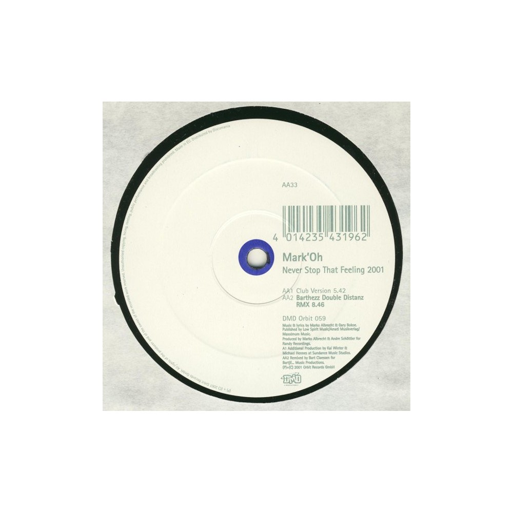 Mark 'Oh – Never Stop That Feeling 2001