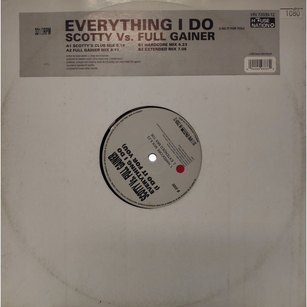 Scotty vs. Full Gainer ‎– Everything I Do (PICTURE DISC)
