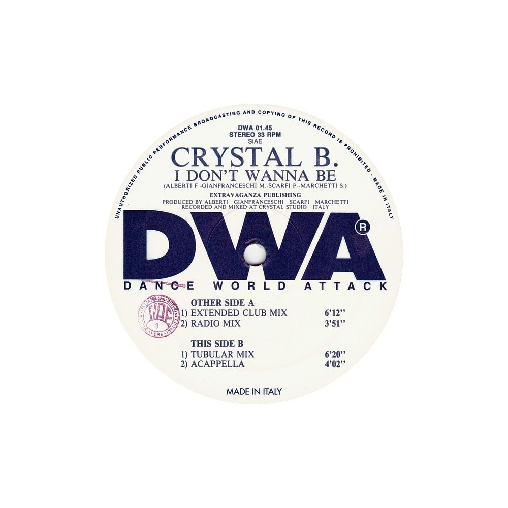 Crystal B – I Don't Wanna Be