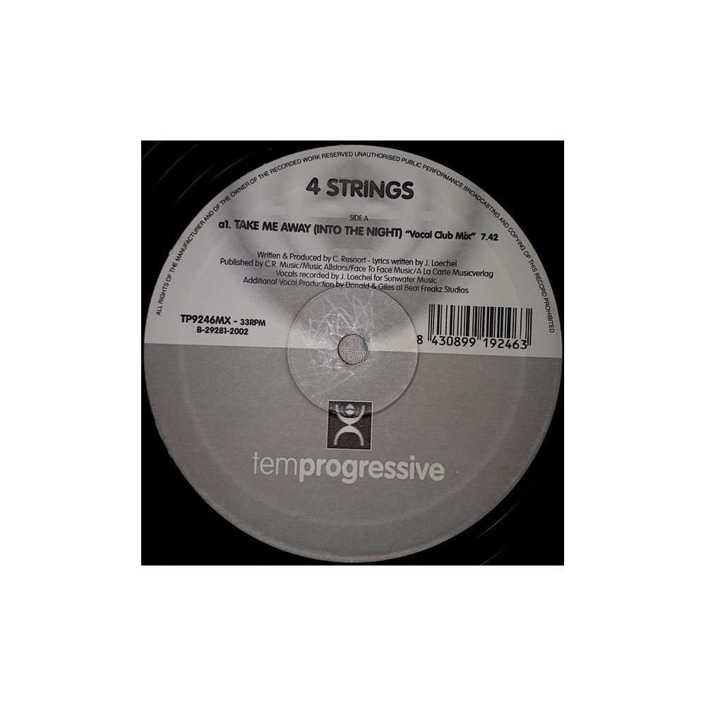 4 Strings ‎– Take Me Away (Into The Night) (Remixes)