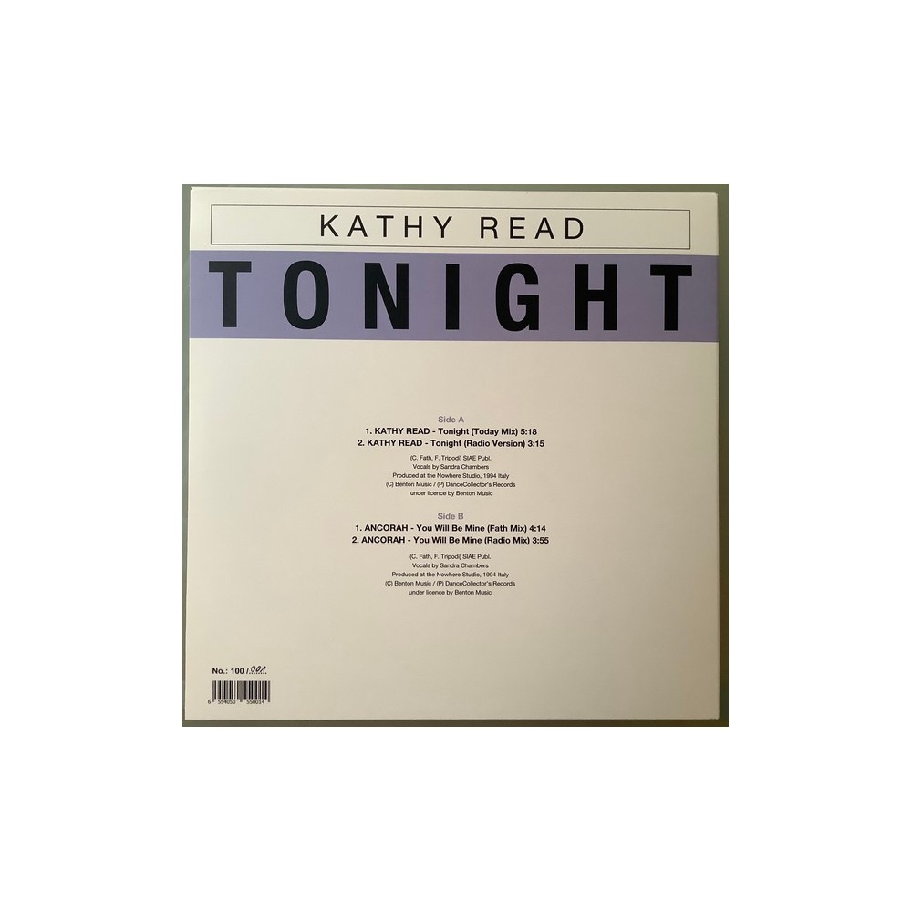 Kathy Read / Ancorah ‎– Tonight / You Will Be Mine