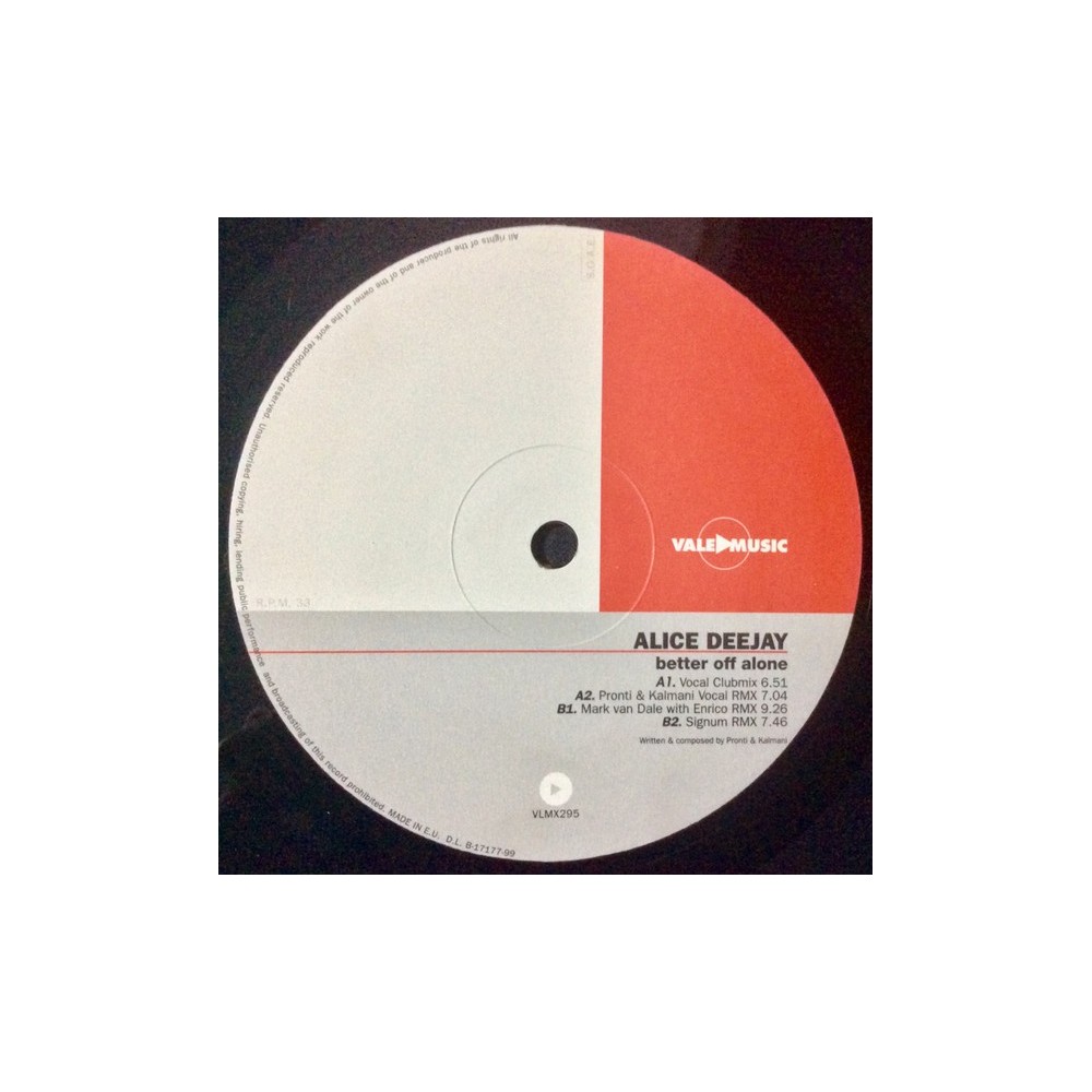 Alice Deejay – Better Off Alone (VALE MUSIC¡¡)