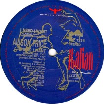Alison Price - I Need I Want(2 MANO,ITALIAN STYLE¡¡)