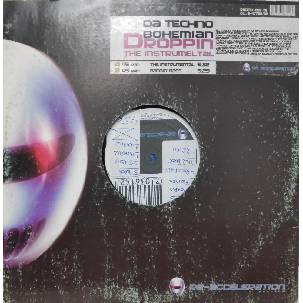 Da Techno Bohemian – Droppin' The Instrumental (Re-Acceleration Records)