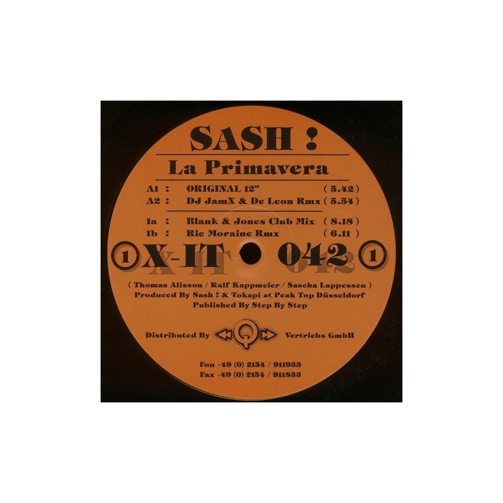 Sash ‎– La Primavera