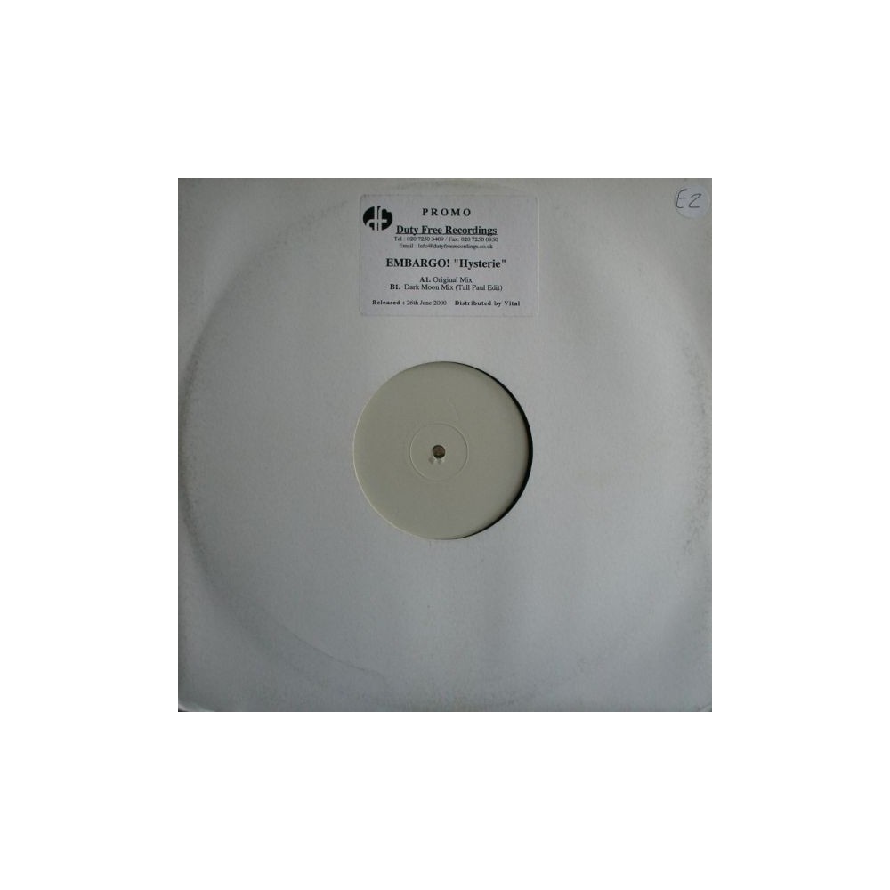 Embargo - Hysterie (DUTY FREE)