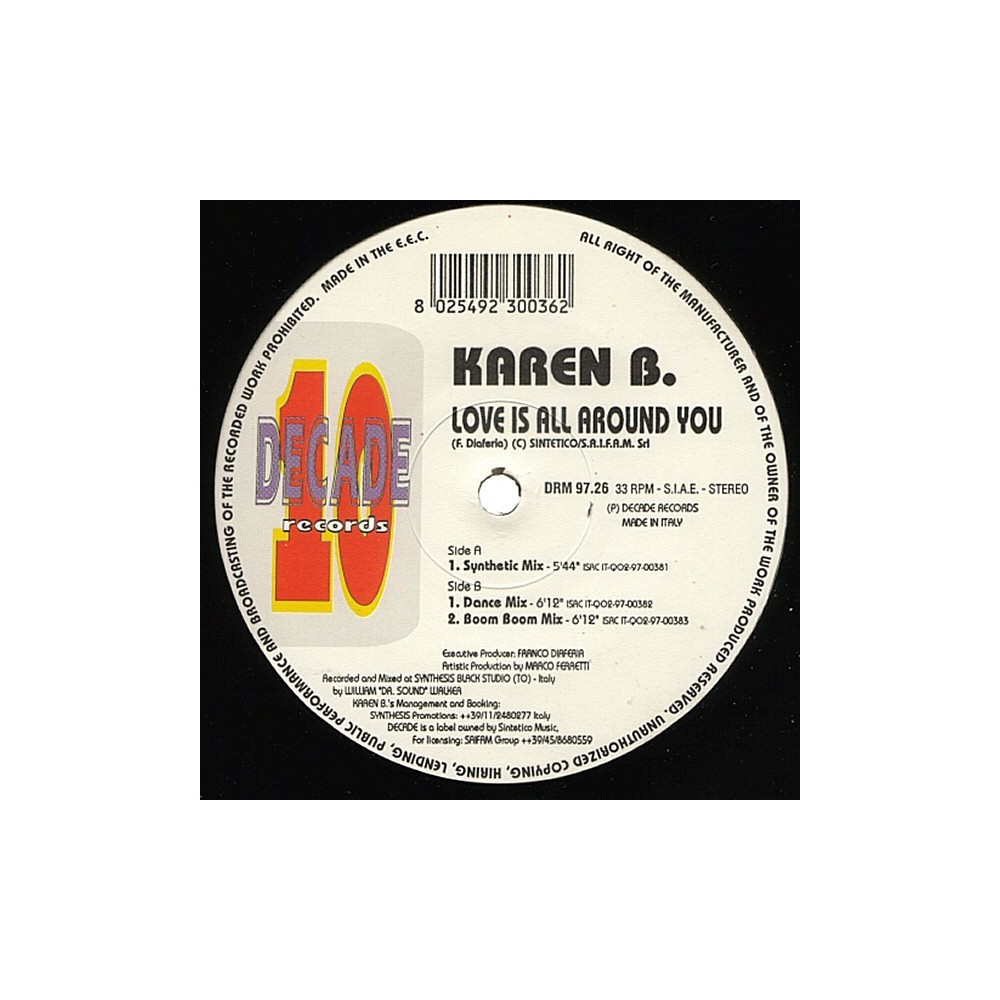 Karen B – Love Is All Around You (DECADE RECORDS)