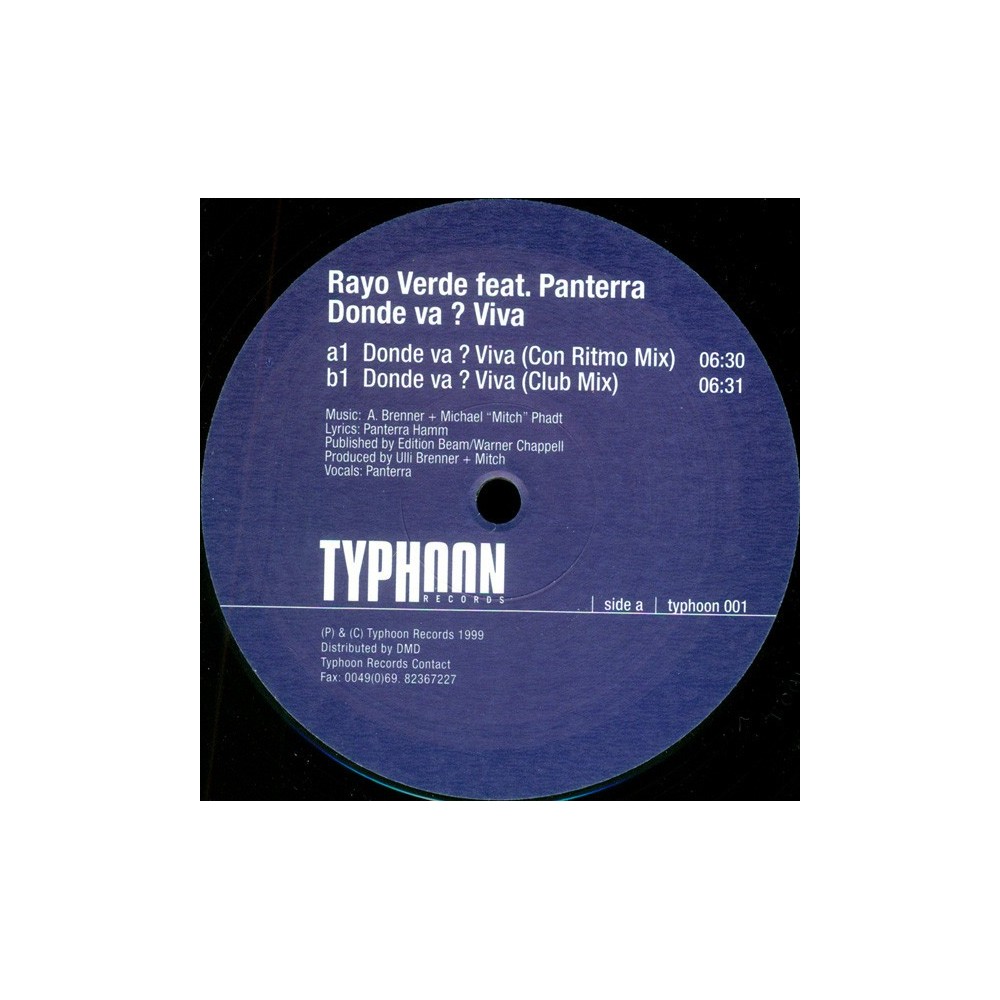 Rayo Verde Feat. Panterra ‎– Donde Va ? Viva