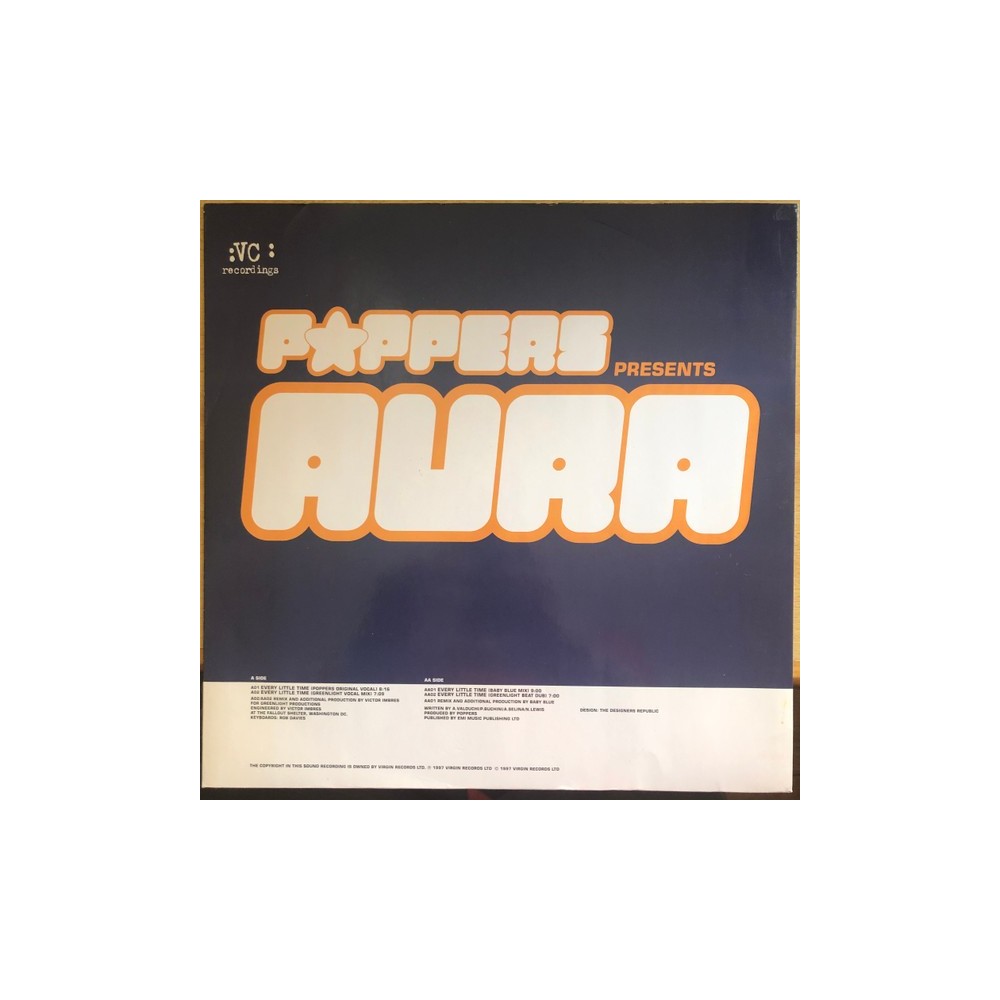 Poppers Presents Aura – Every Little Time (VC Recordings)