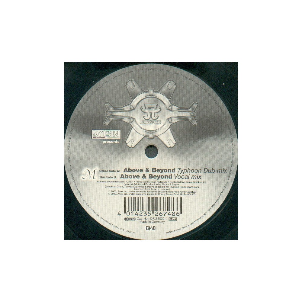 Ayu - M(2 MANO,INCLUYE REMIX ABOVE & BEYOND,SE SALE¡¡¡¡¡)