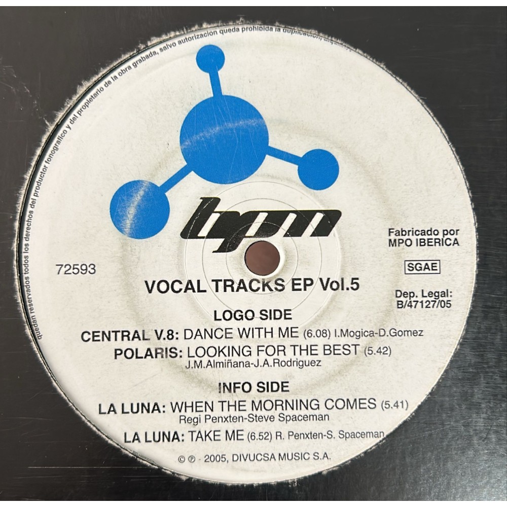 Vocal Tracks EP Vol.5 (INCLUYE TAKE ME & WHEN THE MORNING COMES¡)