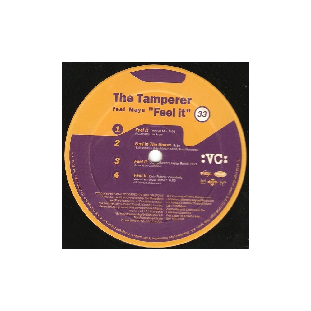 The Tamperer feat Maya - Feel It (VC RECORDINGS)