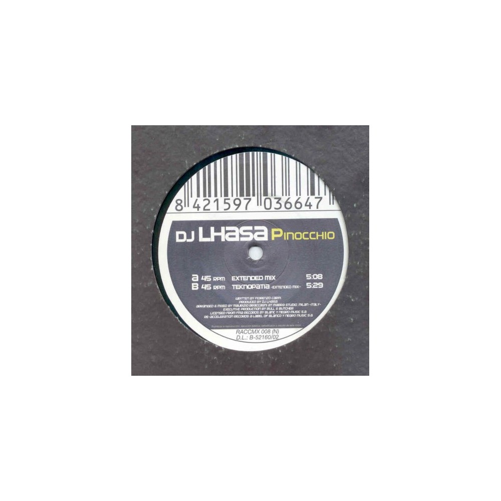 DJ Lhasa - Pinocchio(INCLUYE CORTE CHOCOLATERO/COLISEUM¡¡ EDICION NACIONAL)