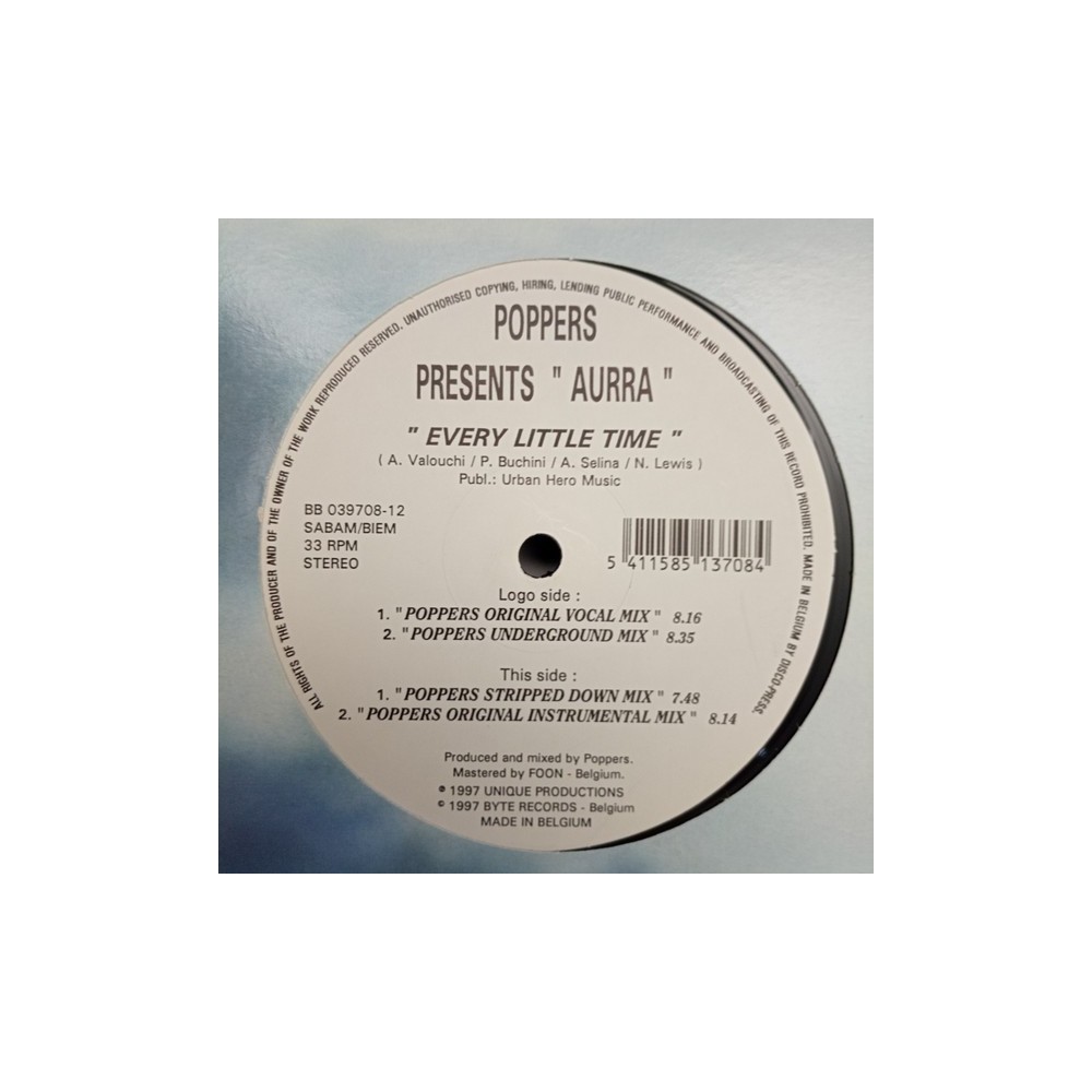 Poppers Presents Aurra - Every Little Time