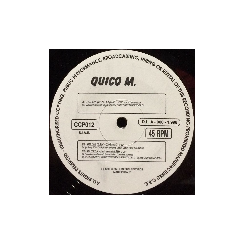 Quico M. ‎– Billie Jean (REEDICIÓN)