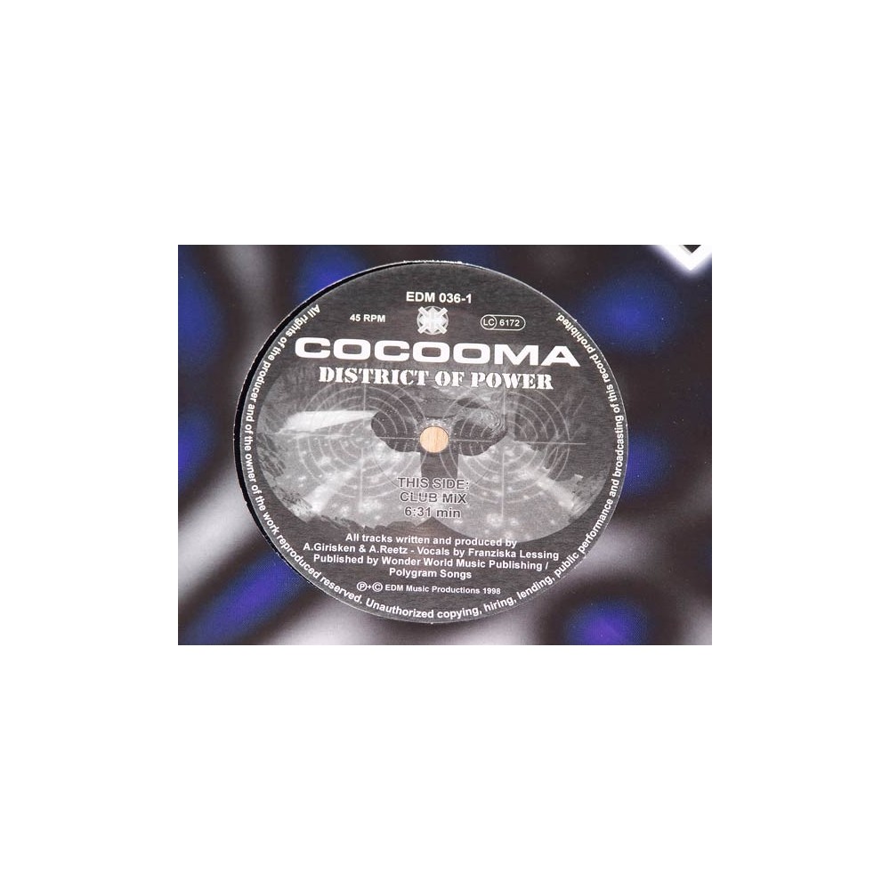 Cocooma - District Of Power(DISCO COMO NUEVO,JOYITA CHOCOLATERA DEL 98¡¡)