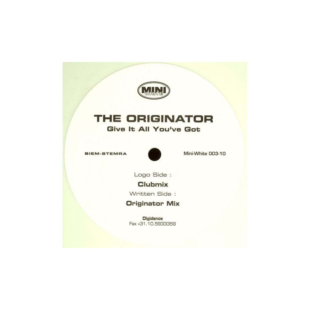 The Originator-Give It All You've Got(PELOTAZO HARDHOUSE¡¡)