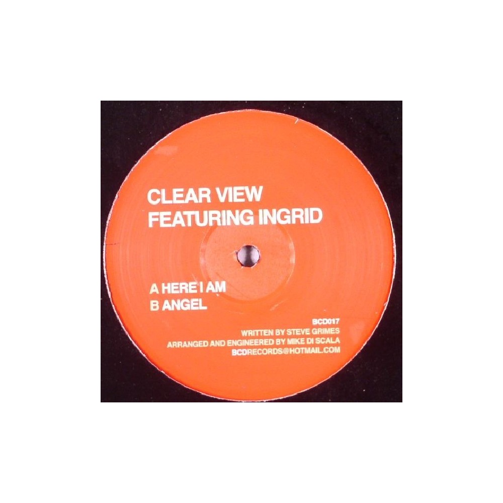 Clear View Featuring Ingrid-Here I Am / Angel(CANTADITO INGLES MUY BUENO¡¡¡ RECOMENDADO DJ RAI¡)