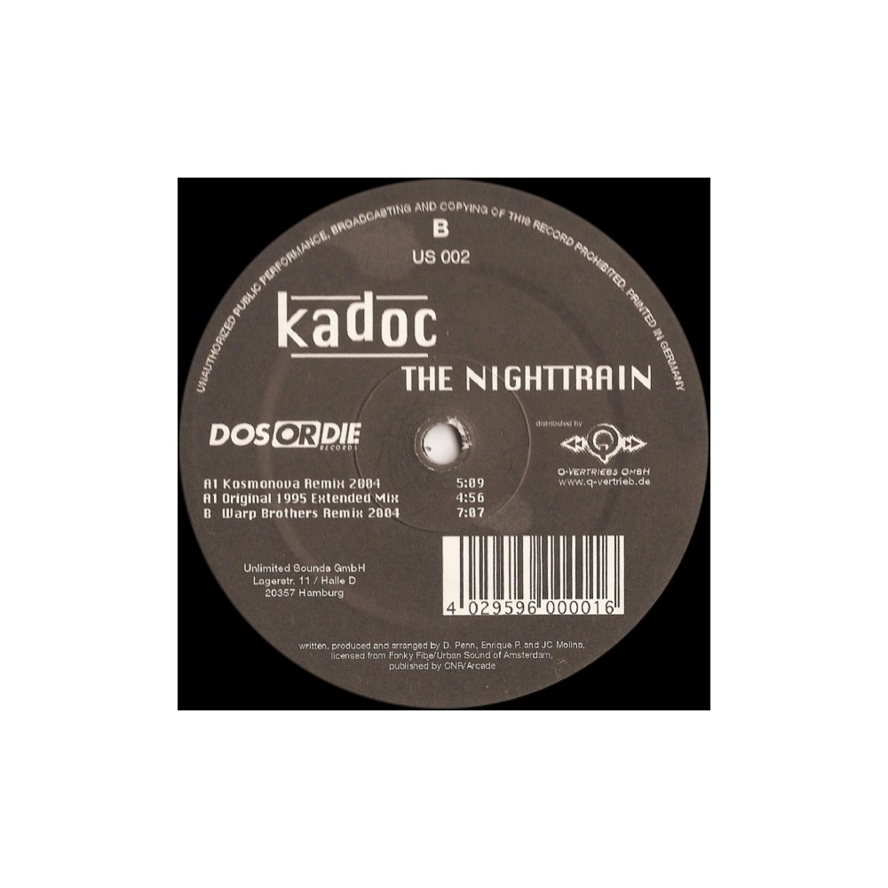 Kadoc - The Night Train (2004 Remixes,INCLUYE ORIGINAL¡¡ IMPORT)