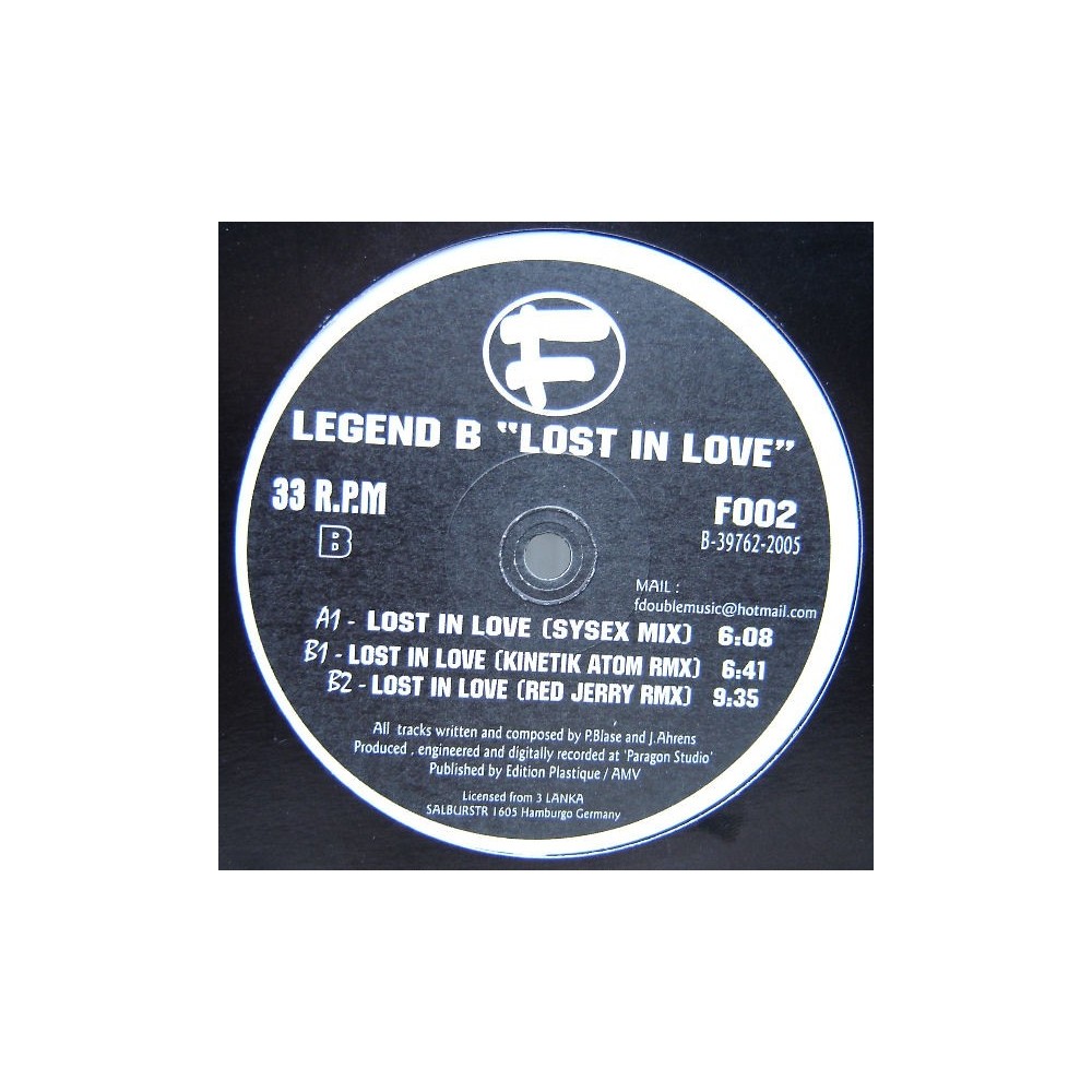 Legend B - Lost In Love(TEMAZO REMEMBER,COPIA NUEVA¡)