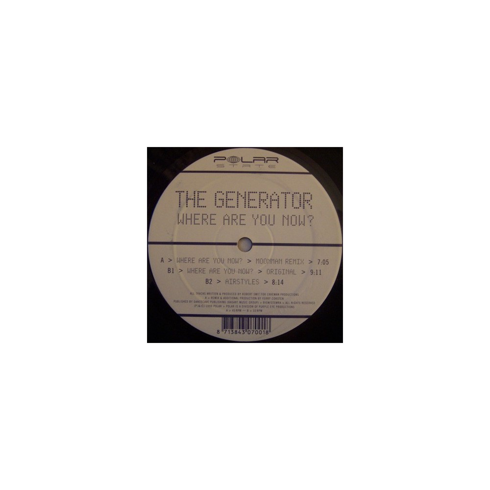 The Generator - Where Are You Now?(MELODIÓN¡¡ EDICIÓN HOLANDESA DEL 99¡¡)