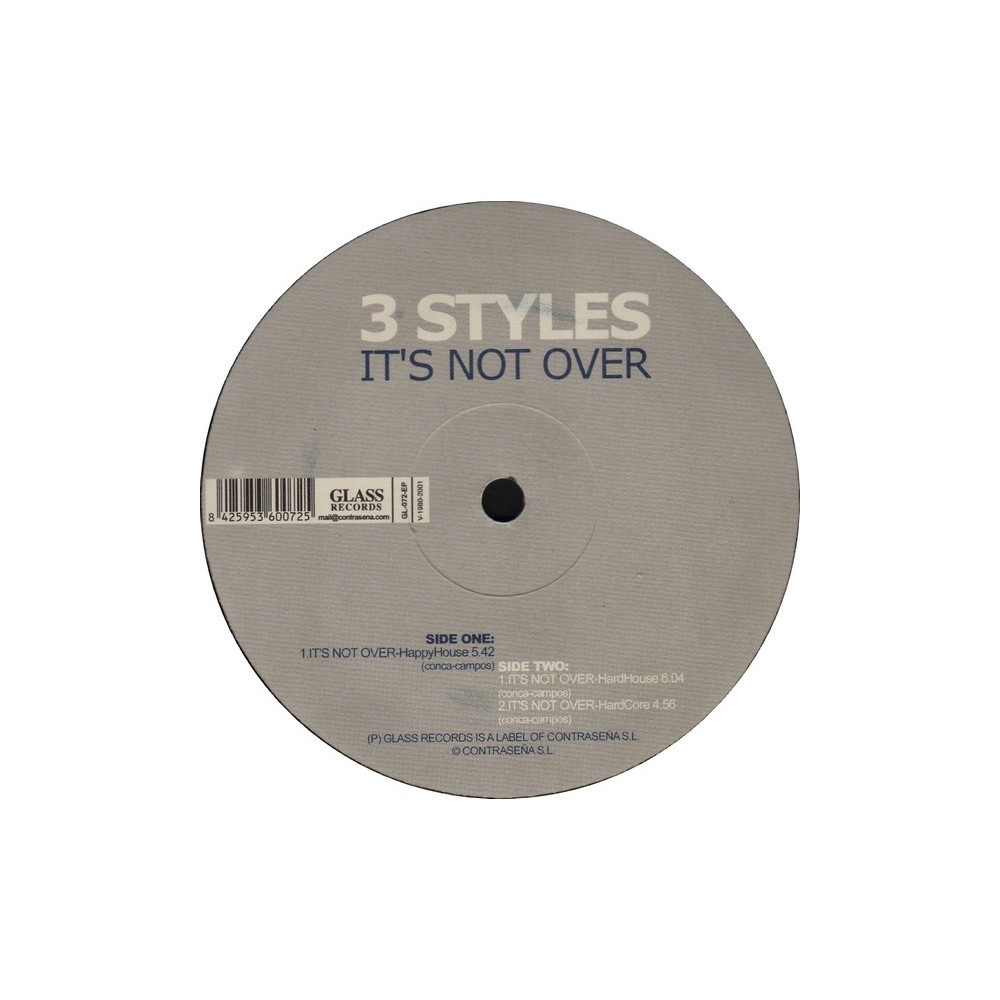 3 Styles - It's Not Over(2 MANO,BASE HARDHOUSE MUY BUSCADA,CHOCOLATE¡¡)