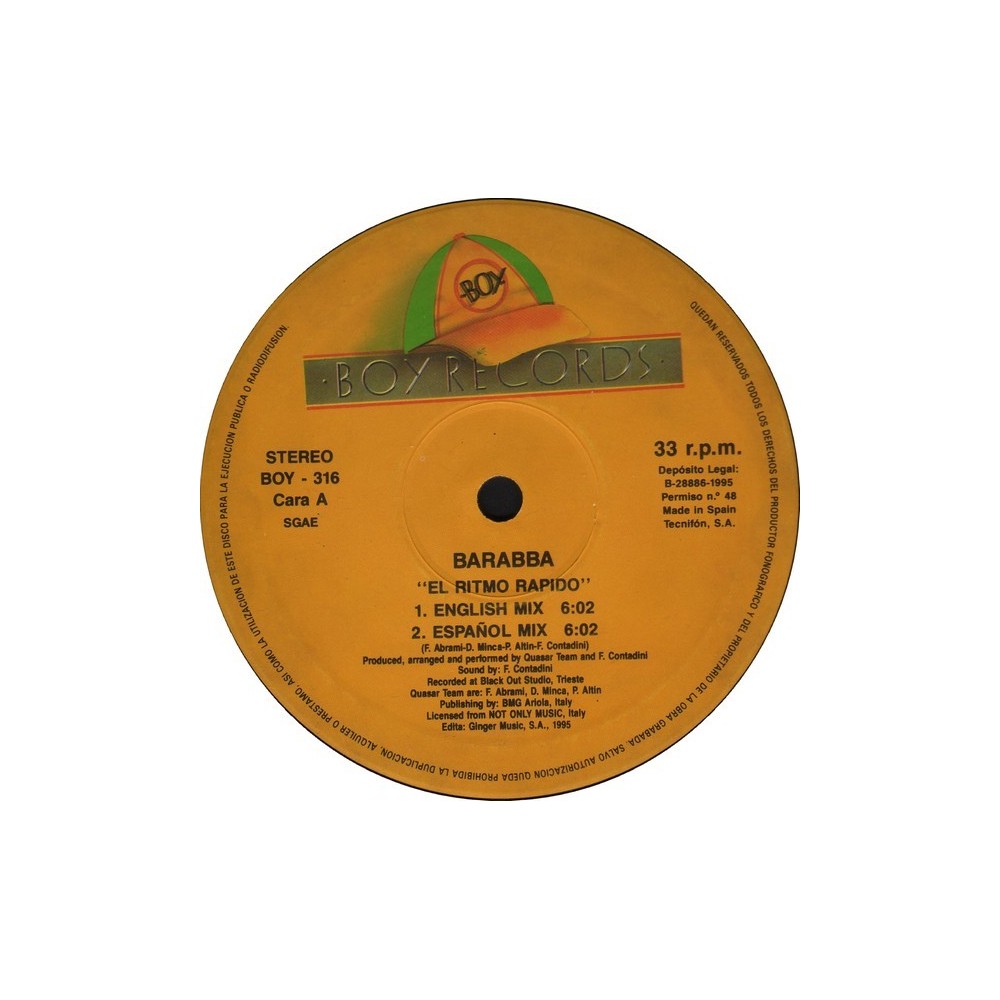 Barabba - El Ritmo Rapido(2 MANO,TEMAZO BUSCADISIMO¡¡¡ CHOCOLATE¡¡¡)