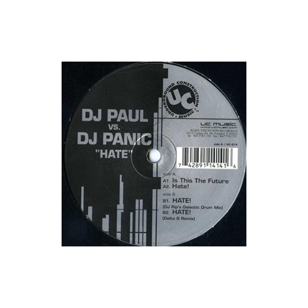 DJ Paul vs. DJ Panic - Hate (2 MANO,EDICIÓN AMERICANA UC)