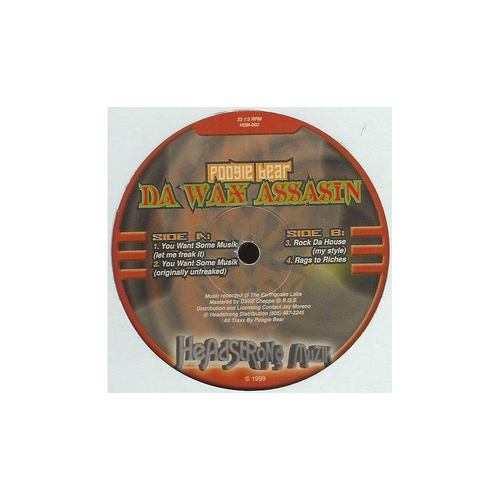 Poogie Bear – Da Wax Assasin(2 MANO,COMO NUEVO¡¡) 