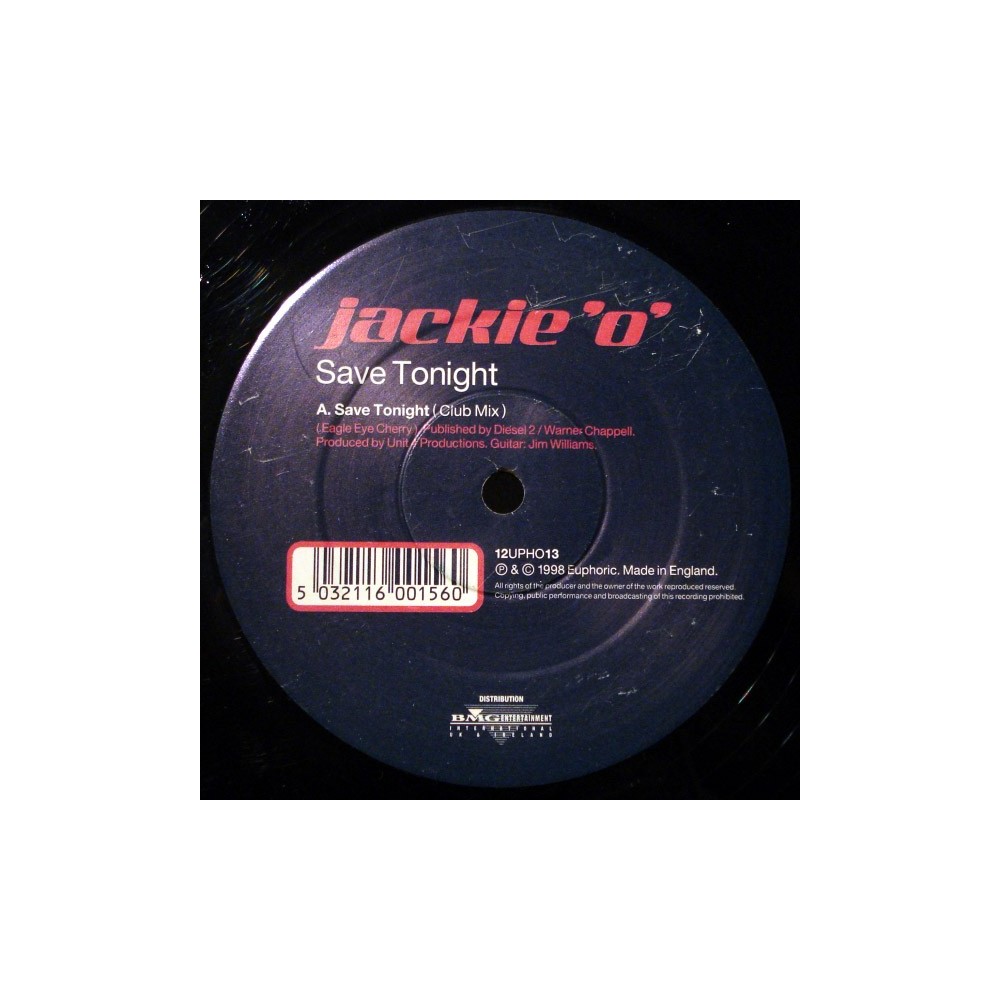 Jackie 'O' - Save Tonight(COPIA IMPORT NUEVO,BUSCADISIMO¡¡)