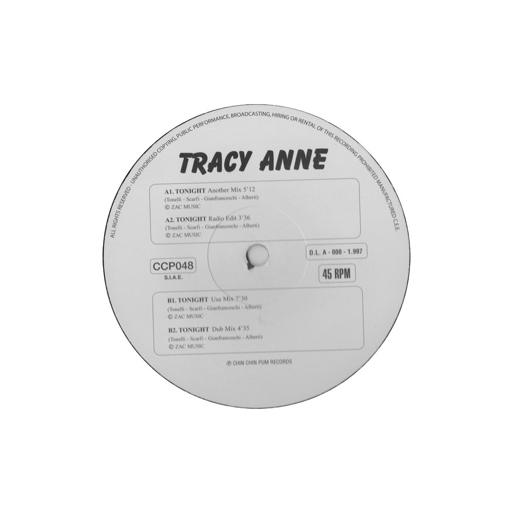 Tracy Anne – Tonight (REEDICIÓN,NUEVO¡)