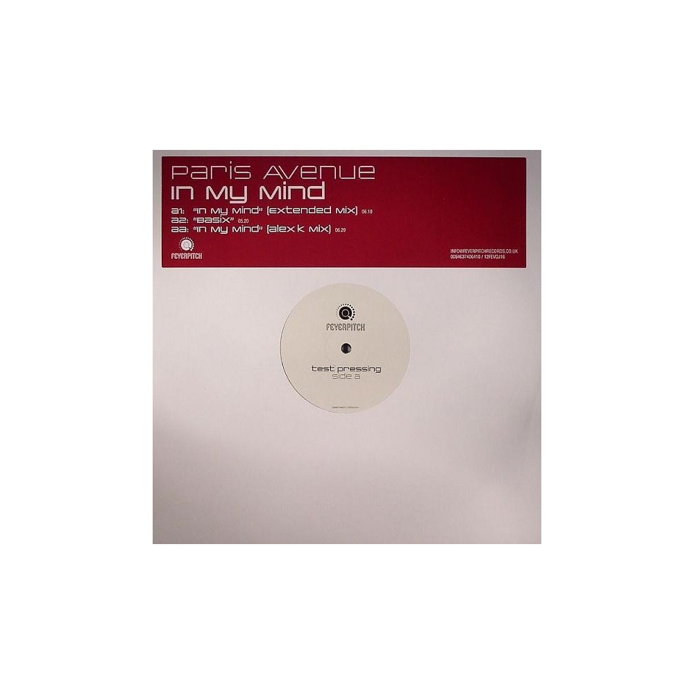 Paris Avenue – In My Mind (TEMAZO ALEX K,COMO NUEVO¡¡)