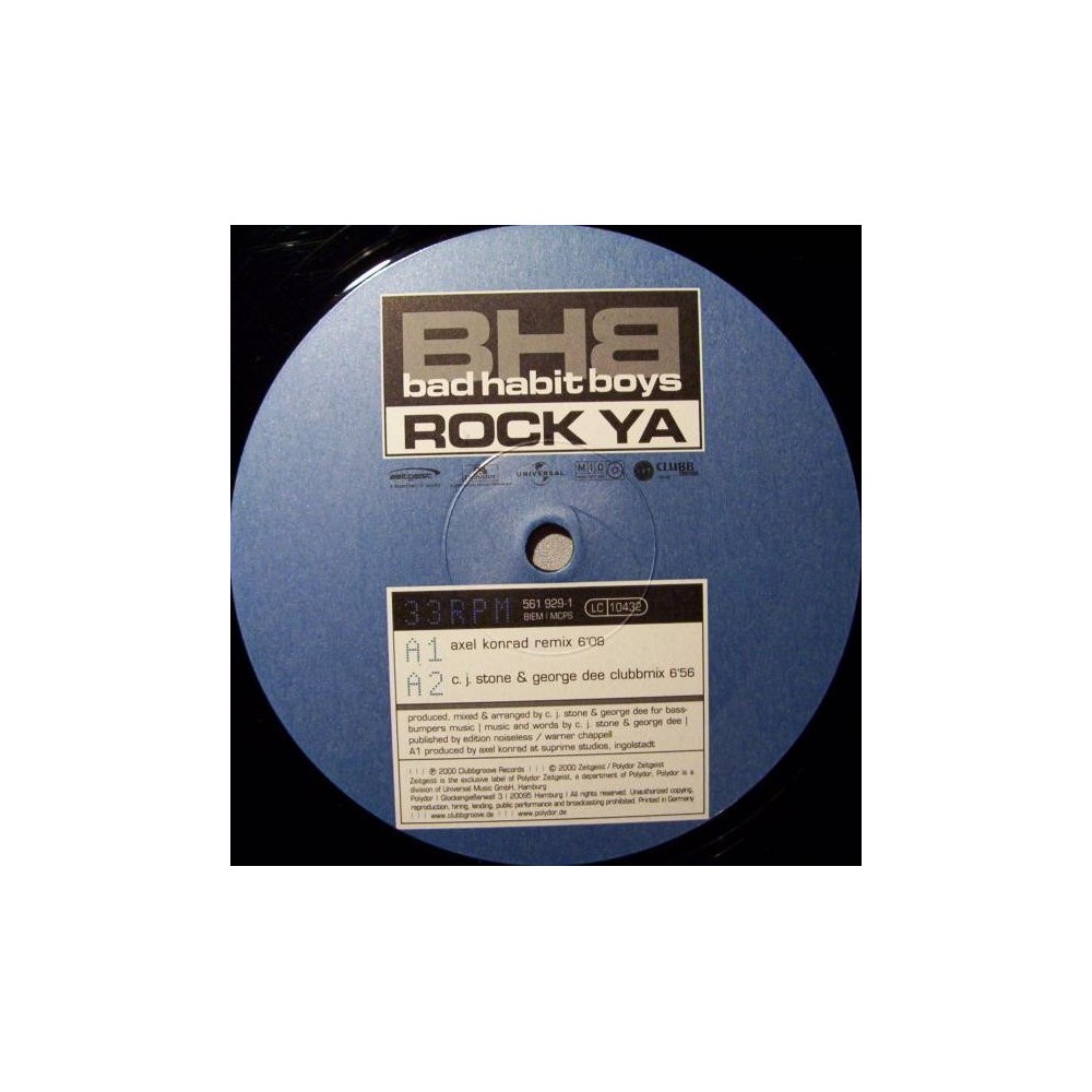 Bad Habit Boys – Rock Ya (2 MANO,COPIA IMPORT,CLÁSICO REMEMEBER)